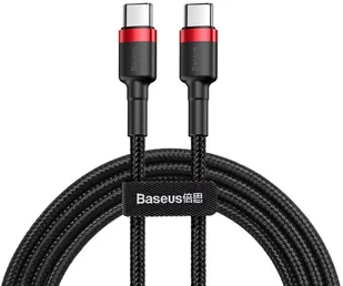 Baseus Kabel Cafule 2x USB-C QC 3A 2m PD red black CATKLF-H91 - Kable USB - miniaturka - grafika 9