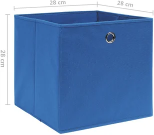 vidaXL Pudełka z włókniny, 4 szt. 28x28x28 cm, niebieskie vidaXL - Pudła i pojemniki do przechowywania - miniaturka - grafika 5