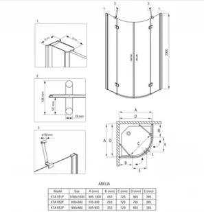 Deante Abelia 100x100 KTA051P - Kabiny prysznicowe Deante Abelia 100x100 KTA051P - Kabiny prysznicowe - miniaturka - grafika 4