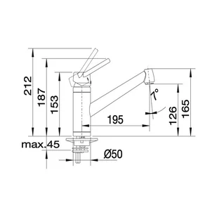Blanco ACTIS kawowy 514941 - Baterie wannowe i prysznicowe - miniaturka - grafika 3
