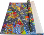 Dywany dla dzieci - Wykładzina Dywanowa Ulice Drogi Uliczki Do Zabawy - miniaturka - grafika 1