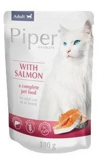Dolina Noteci Piper dla kota z łososiem 10x100g saszetka) 42433-uniw - Mokra karma dla kotów - miniaturka - grafika 2