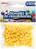 Półfabrykaty do biżuterii - Brewis Koraliki ozdobne żółte K6 6mm VB8853 - miniaturka - grafika 1