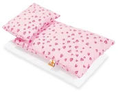 Akcesoria dla lalek - Pinolino Pinolino Sengetj til dukkeseng 3 dele Hjerter/Ro 28350-7 - miniaturka - grafika 1
