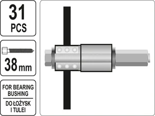 YATO ZESTAW DO OBSŁUGI ŁOŻYSK I TULEI 31 ELEMENTÓW YT-25412 - Kombinerki i obcęgi - miniaturka - grafika 5