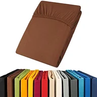 Prześcieradła - aqua-textil prześcieradło z gumką Viana, bawełna, kolor: pomarańczowy 90x200/100x200 cm, brązowy, 140x200 do 160x200 cm 11879 - miniaturka - grafika 1