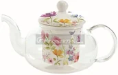 Dzbanki i imbryki - Nuova Easy life r2s SZKLANY IMBRYK Z ZAPARZACZEM DO HERBATY - Polne Kwiaty (351 FLDC) - miniaturka - grafika 1