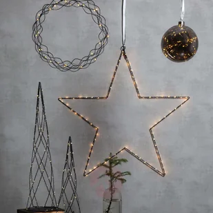 Best Season Kula dekoracyjna LED Glow ze szkła, 15 cm szara - Oświetlenie świąteczne - miniaturka - grafika 2