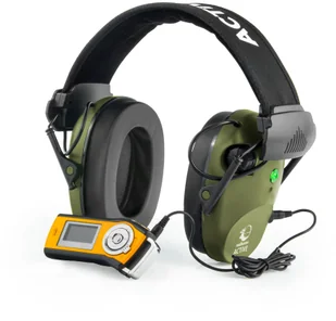 Realhunter Słuchawki ochronne aktywne RealHunter ACTiVE Pro oliwkowe + okulary ochronne 258-023 - Akcesoria BHP - miniaturka - grafika 2