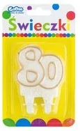GoDan Świeczka na tort "80", złota z brokatem, 8 cm PF-SCZK80 - Urodziny dla dorosłych GoDan Świeczka na tort "80", złota z brokatem, 8 cm PF-SCZK80 - Urodziny dla dorosłych - miniaturka - grafika 3