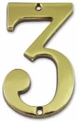 Numery na dom - Symbol clm9703 Liczba "3"  mosiądz lity  wysokość 97 MM - miniaturka - grafika 1