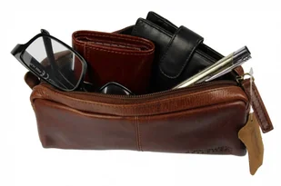 BETLEWSKI (PL) Skórzana Saszetka Prostokątna BETLEWSKI (PL) Etui Uniwersalne PBS-319 - Kosmetyczki, organizery i kuferki - miniaturka - grafika 10