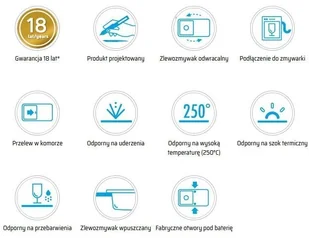 Deante Zlewozmywak granitowy z baterią 1-komorowy z ociekaczem Corio ZRCP2113 - Zlewozmywaki - miniaturka - grafika 3