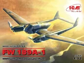 Modele do sklejania - ICM Fw 189A-1 WW2 German Reconnaisance plane 72291 - miniaturka - grafika 1