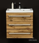 Szafki łazienkowe - Szafka łazienkowa wisząca z umywalką 60/39/3 seria Fokus NE FKS-NE-U60/39/3 Clever - miniaturka - grafika 1