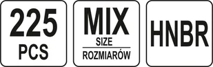 Yato 225 SZT ORINGÓW DO KLIMATYZACJI MATERIAŁ HNBR ROZMIARY METRYCZNE - Narzędzia warsztatowe - miniaturka - grafika 4