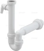 Syfony - Alca PLAST Alcaplast Półsyfon zlewozmywaka rurowy z nakretką 6/4" i przyłączem A81 50 ! - miniaturka - grafika 1