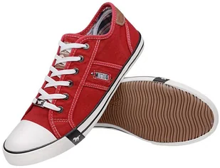 Mustang Trampki 44A061 Czerwone 4058-305-5 Rot 29023 - Trampki męskie - miniaturka - grafika 3