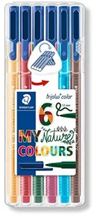 Staedtler GDD Grupa Dystrybucyjna Daccar flamastry w naturalnych kolorach, Triplus, 6 sztuk - Cienkopisy - miniaturka - grafika 3