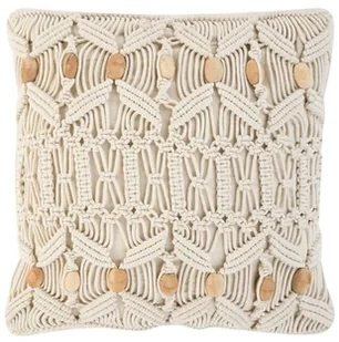 Beliani Zestaw 2 poduszek dekoracyjnych makrama 45 x 45 cm beżowy NICAEA - Poduszki dekoracyjne - miniaturka - grafika 4
