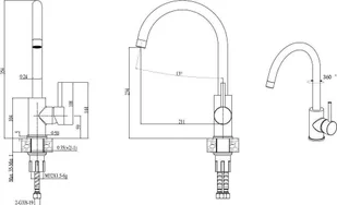 QUADRON RUSSEL 111 + bateria INGRID (kolor MIEDŹ) - Zlewozmywaki z baterią - miniaturka - grafika 4