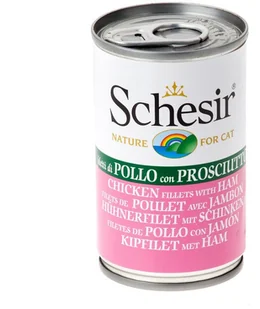 Schesir ryba w bulionie, 6 x 140 g - Filet drobiowy z szynką w galarecie - Mokra karma dla kotów - miniaturka - grafika 3