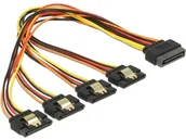 Kable komputerowe i do monitorów - Delock 60157 kabel SATA 0,3 m SATA 15-pin 4 x SATA 15-pin Wielobarwność - miniaturka - grafika 1