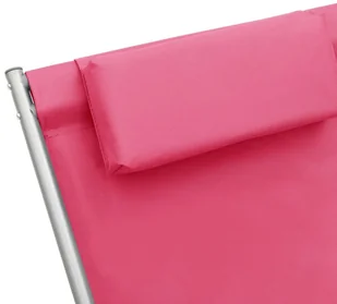 vidaXL Bujane krzesła, 2 szt., stal, różowe 310341 - Leżaki ogrodowe - miniaturka - grafika 7