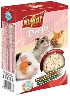 Vitapol Dropsy mleczno-miodowe dla gryzoni 75g - Przysmaki dla gryzoni - miniaturka - grafika 2
