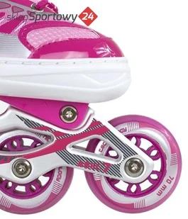 NJ1828 A RÓŻOWY ROZM. S (31-34)  ŁYŻWOROLKI NILS EXTREME - Rolki - miniaturka - grafika 13