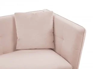 Beliani Sofa welurowa różowa FREDERICA - Sofy i kanapy Beliani Sofa welurowa różowa FREDERICA - Sofy i kanapy - miniaturka - grafika 6