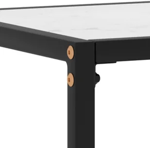 VidaXL Lumarko Stolik konsolowy, biały, 60x35x75 cm, szkło hartowane 322805 VidaXL - Ławy i stoliki kawowe - miniaturka - grafika 5