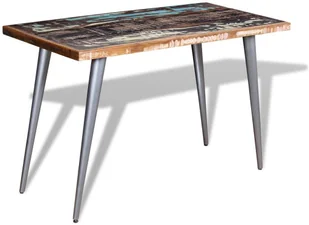 vidaXL Stół do jadalni z litego drewna odzyskanego, 120x60x76 cm - Stoły - miniaturka - grafika 3