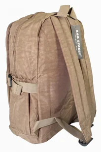 Bag Street Praktyczny Plecak Materiałowy BAG STREET 2216 KAWA Z MLEKIEM 35 x 26 x 15 cm - Plecaki - miniaturka - grafika 3