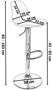KB Krzesło barowe RICA białe HOKER RICARDO BIA(1) - Taborety i hokery - miniaturka - grafika 6