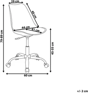 Beliani Beliani Hoker na kółkach biały skóra ekologiczna DAKOTA II - Fotele gamingowe - miniaturka - grafika 4
