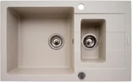 Zlewozmywaki - Pyramis SPARTA PLUS 78x48 1 1/2B 1D 070062701 beż pi - miniaturka - grafika 1