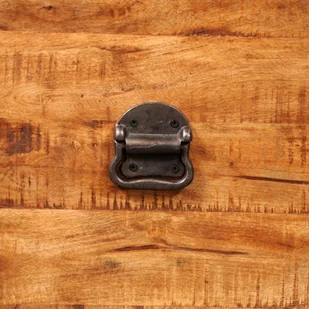 shumee Sześciokątna skrzynia z surowego drewna mango - Kołdry i poduszki dla dzieci - miniaturka - grafika 5