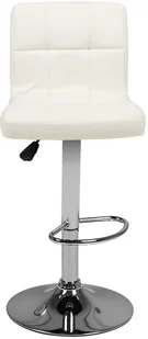 ACTIVESHOP Hoker Barowy M06 Pikowany Regulowany Biały 10003_132522 - Krzesła i taborety kosmetyczne - miniaturka - grafika 4