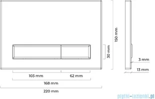 Oltens Torne przycisk spłukujący do WC chrom czarny 57101300 - Stelaże i zestawy podtynkowe do WC Oltens Torne przycisk spłukujący do WC chrom czarny 57101300 - Stelaże i zestawy podtynkowe do WC - miniaturka - grafika 2