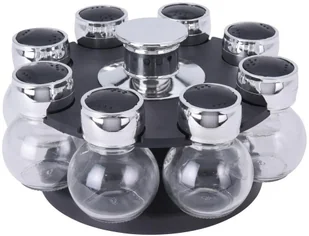 EH Excellent Houseware Stojak na PRZYPRAWY półka przyprawnik pojemniki 8x 153506 - Pojemniki na przyprawy - miniaturka - grafika 2