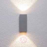 Lampy ogrodowe - Lampenwelt Srebrna lampa zewnętrzna TAVI z LED Bridgelux - miniaturka - grafika 1