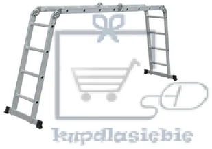 G21 Drabina przegubowa 4 x 3 wielofunkcyjna GA SZ 3,7m + podest - Drabiny - miniaturka - grafika 4