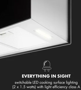 Klarstein Kronleuchter XL 90 Czarny (CGCH2-KronleuchterXL) - Okapy kuchenne - miniaturka - grafika 8