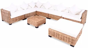 vidaXL Zestaw wypoczynkowy, 31 elementów, naturalny rattan - Komplety wypoczynkowe - miniaturka - grafika 2