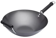 Pozostałe akcesoria kuchenne - Kitchen Craft Stal węglowa Pure Oriental Wok z powłoką zapobiegającą przywieraniu, 35,5 cm Non-Stick Wok Black - 14" - miniaturka - grafika 1