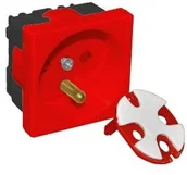 Kable miedziane - ALANTEC Gniazdo typ E 45x45 z kluczem 2P+Z 1szt PZ01 PZ01 - miniaturka - grafika 1