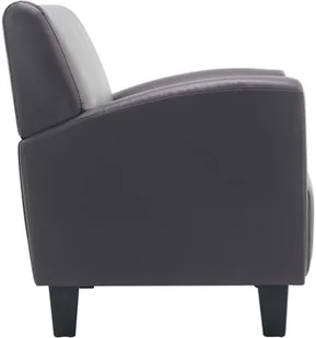 vidaXL Krzesło szare, sztuczna skóra - Fotele - miniaturka - grafika 5