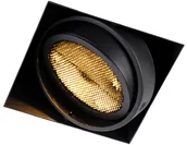 Oprawy, klosze i abażury - QAZQA Oprawa do wbudowania czarna GU10 AR111 Trimless - Oneon Honey - miniaturka - grafika 1