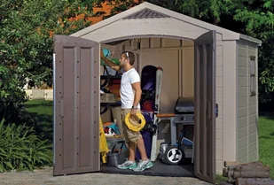 Keter Domek narzędziowy Factor, kremowy, 256,5x182x243 cm - Altany ogrodowe - miniaturka - grafika 8
